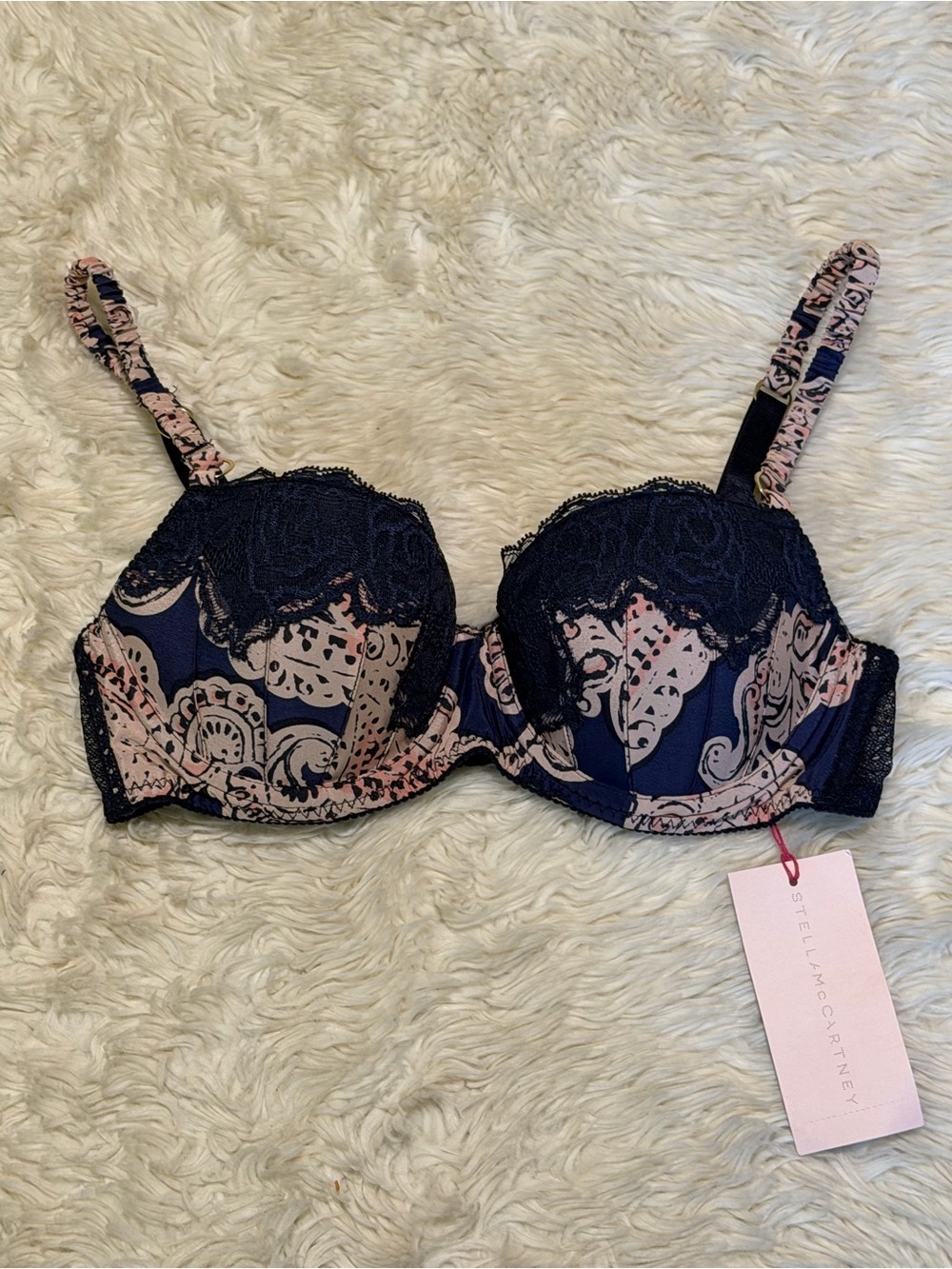 NWT Stella McCartney Ellie Leaping Bra in Paisley Print - Size 34B